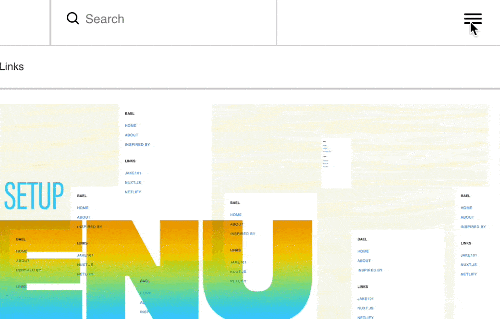 menu animation example