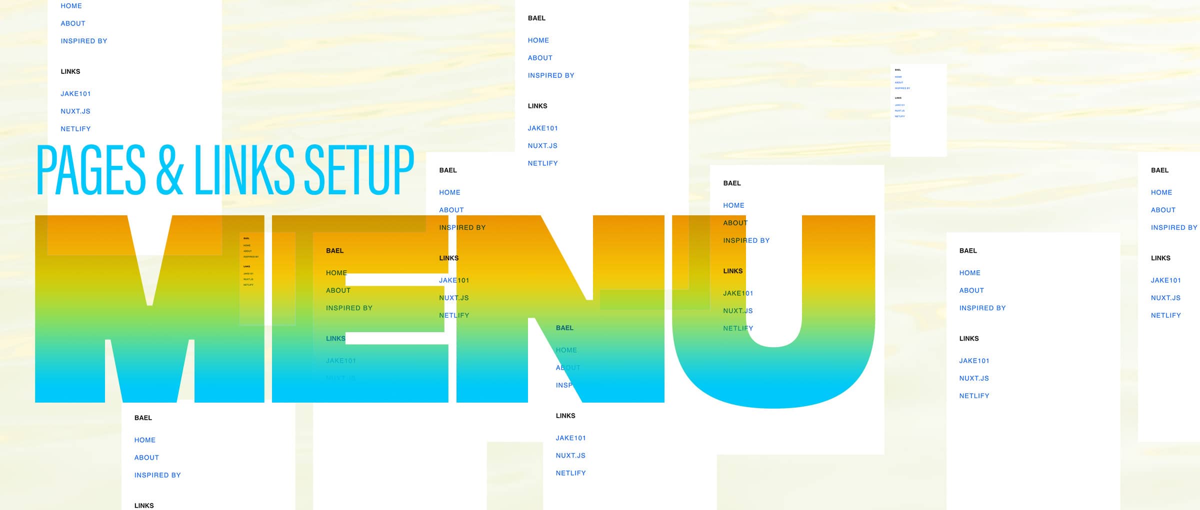 Menu Setup — Pages & Links